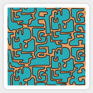 Matisse Inspired 70s Color Blobs Sticker